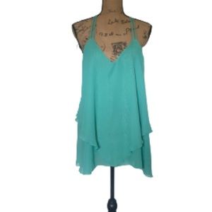 • 💛 Vintage Betsey Boo! Chiffon Waterfall Flowy Blouse •